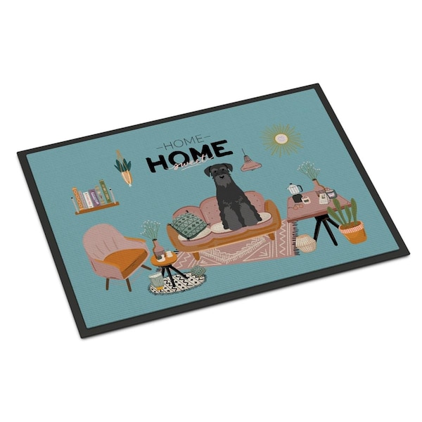 Carolines Treasures 24 x 36 in. Black Standard Schnauzer Sweet Home Indoor or Outdoor Mat CK7877JMAT - main